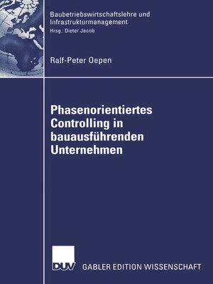 cover image of Phasenorientiertes Controlling in bauausführenden Unternehmen
